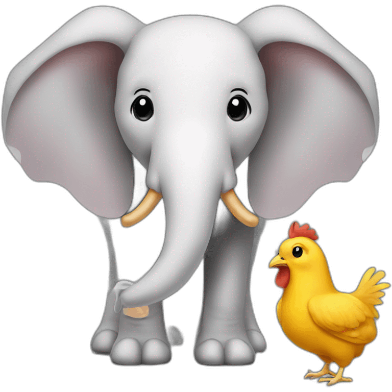 Chicken Elephant emoji