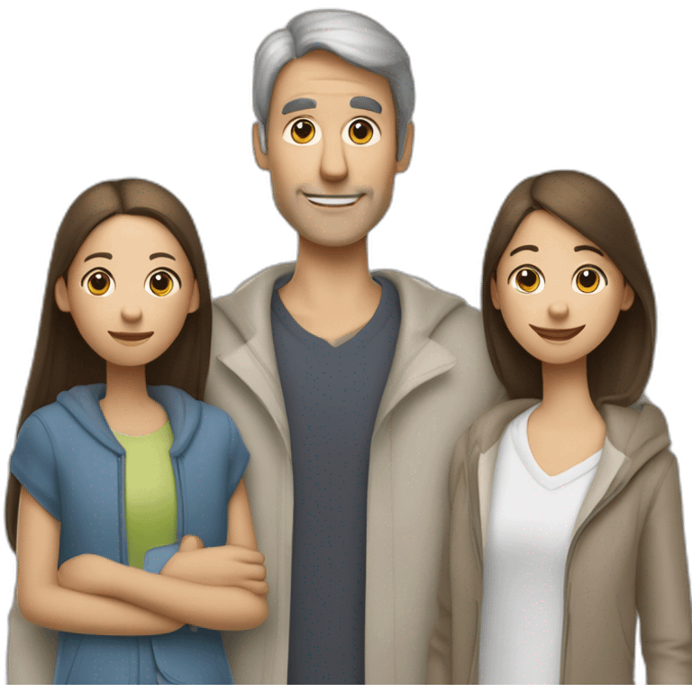 una familia de un padre una madre una hija y un hijo en un citroen c4 grand picasso emoji