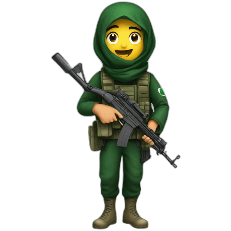 hamas fighter with rifle emoji