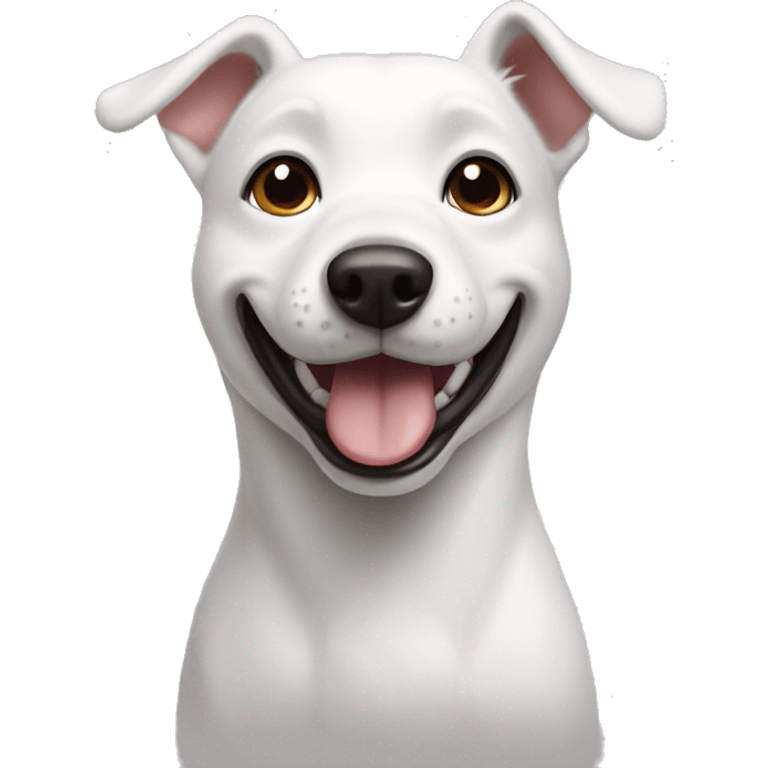 Perro blanco feliz  emoji