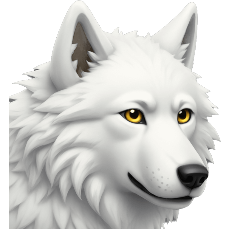 furry white wolf tell bark emoji