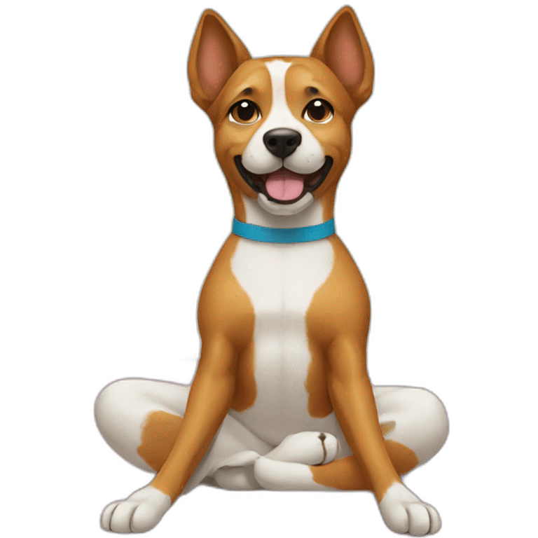 dog doing yoga emoji