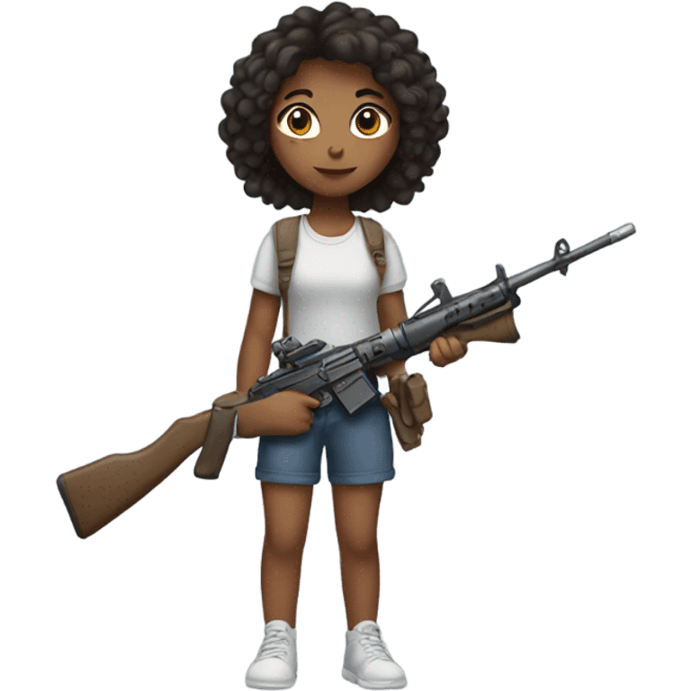 Girl with weapon emoji