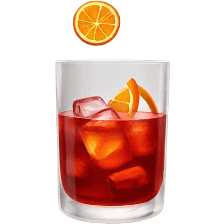 Negroni in a glass emoji