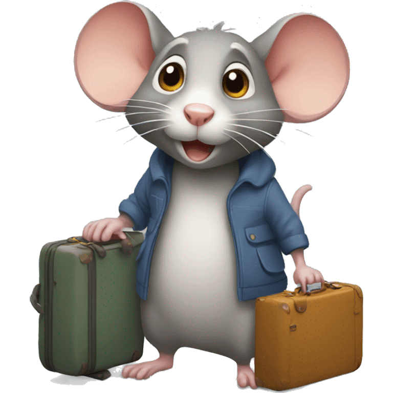 rat with suitcase emoji