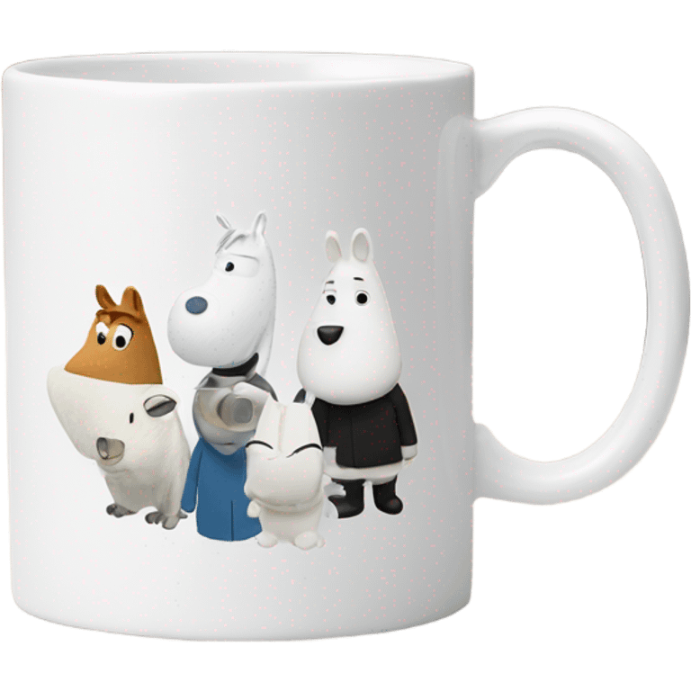 moomin illustrated mug emoji