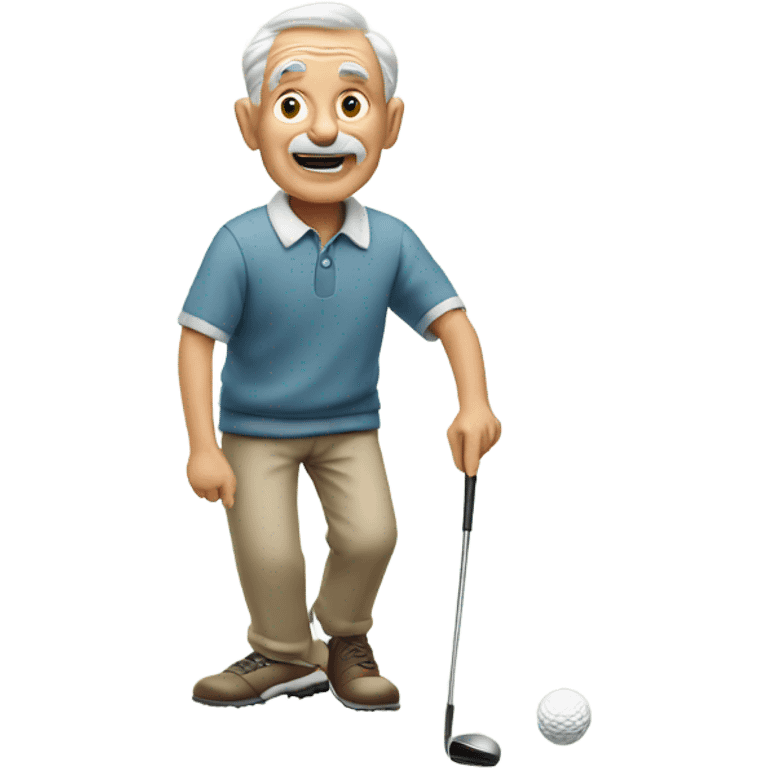 old man playing golf  emoji