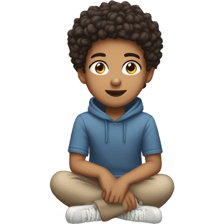 lightskin teen sitting down  emoji