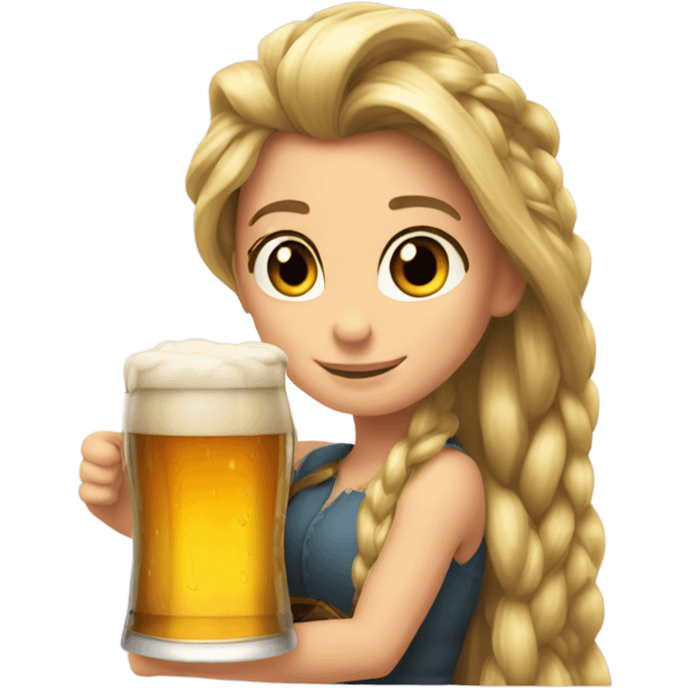 glass of beer, drink rapunzel emoji