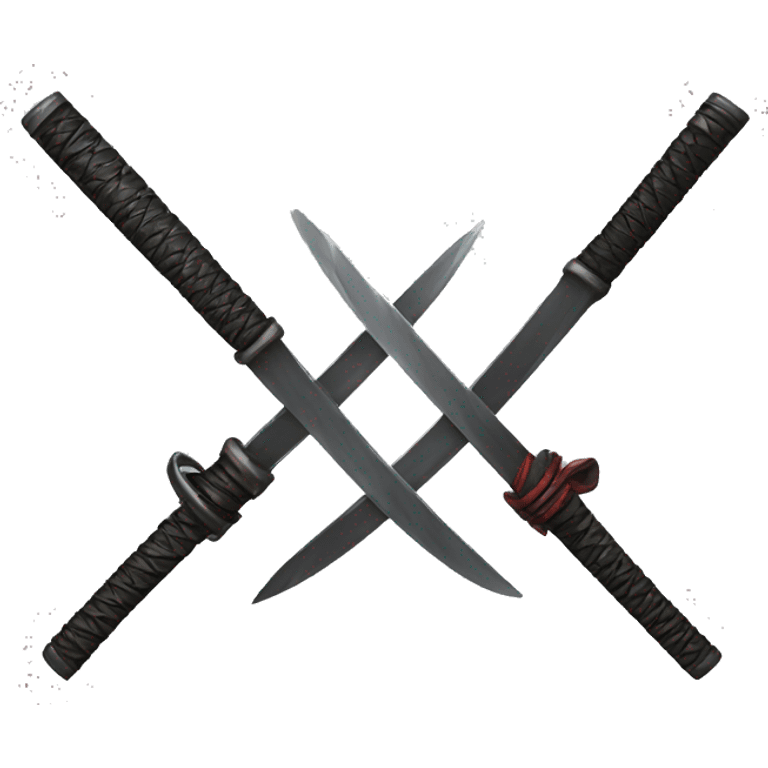 shuriken and katana emoji