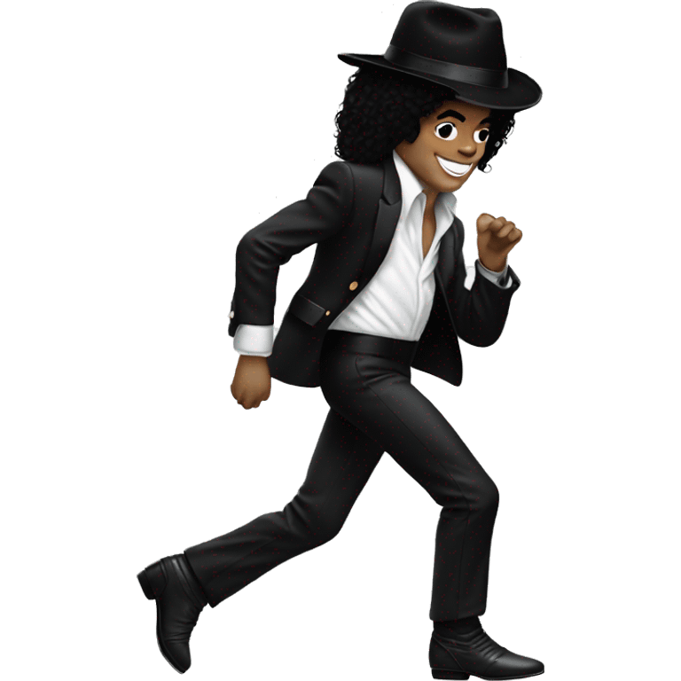 Michael Jackson doing the moonwalk emoji