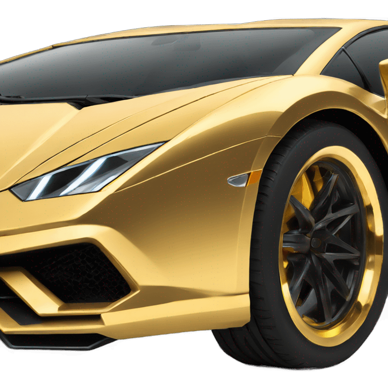 tron in front of gold Lamborghini  emoji