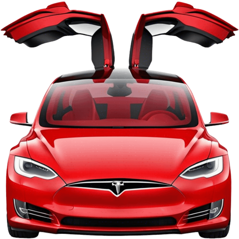 Tesla Model S - Tesla (Model Year: 2022) (Iconic colour: Red) emoji