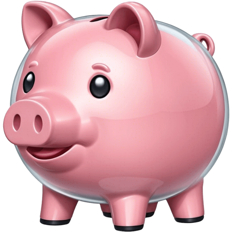 Transparent piggy bank emoji