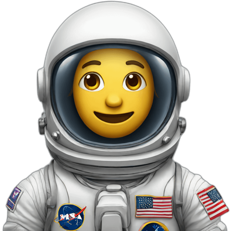 Astronaut cartoon character  emoji