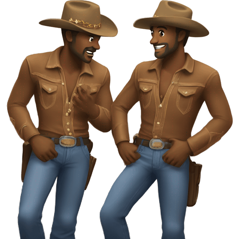 Two gay cowboys broke back mountain emoji