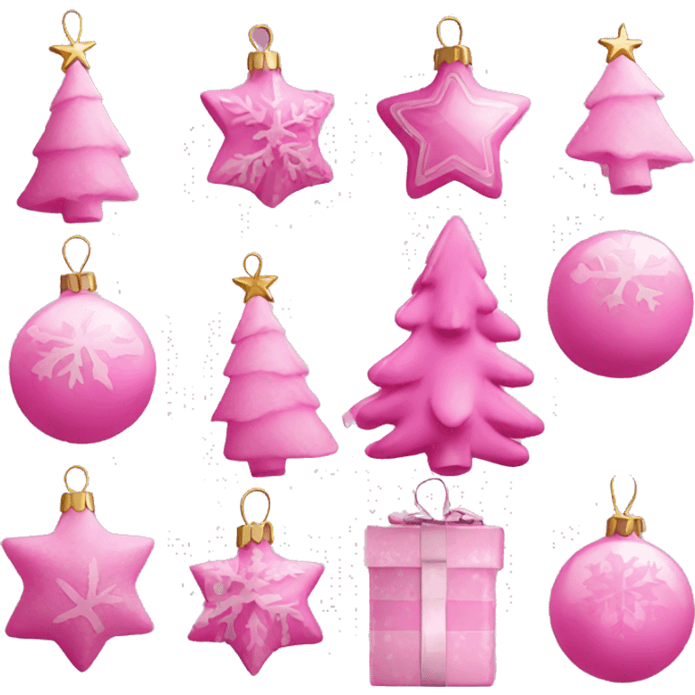 Pink christmas  emoji