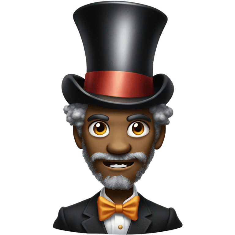 Crazy person in top hat emoji