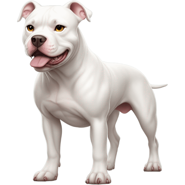 White pitbull  emoji