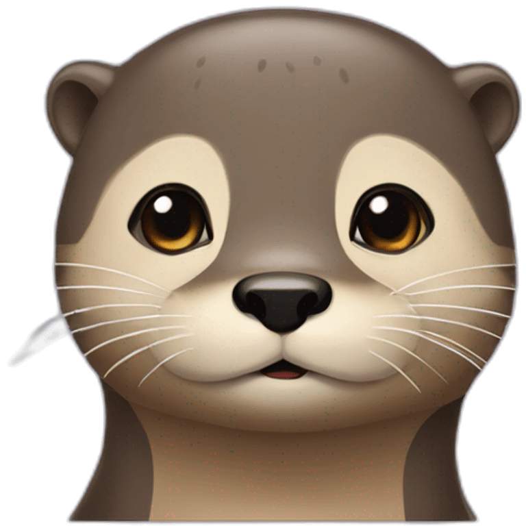 Loutre qui pleure avec des larme de tristesse emoji