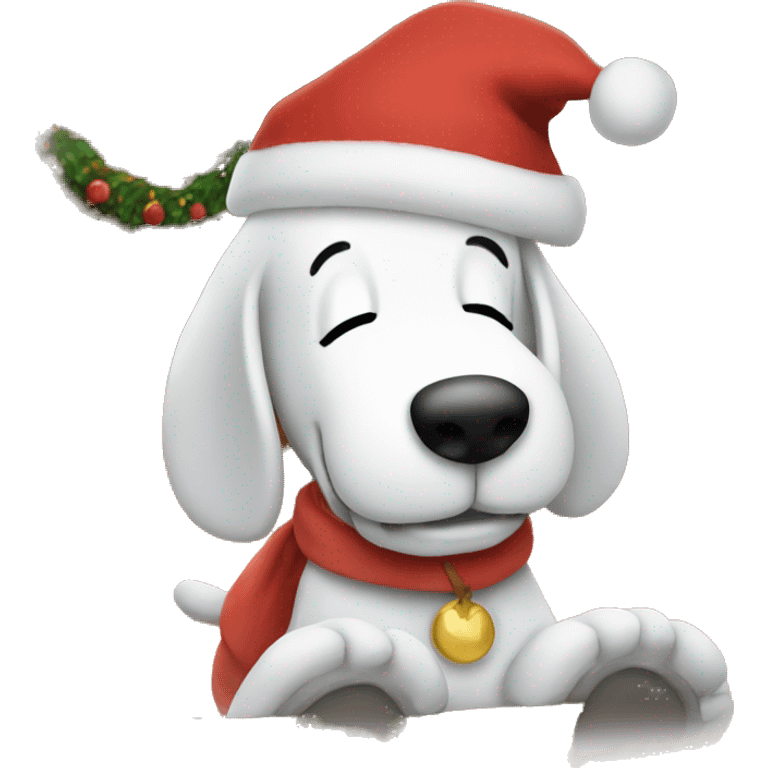 Cozy Christmas snoopy emoji