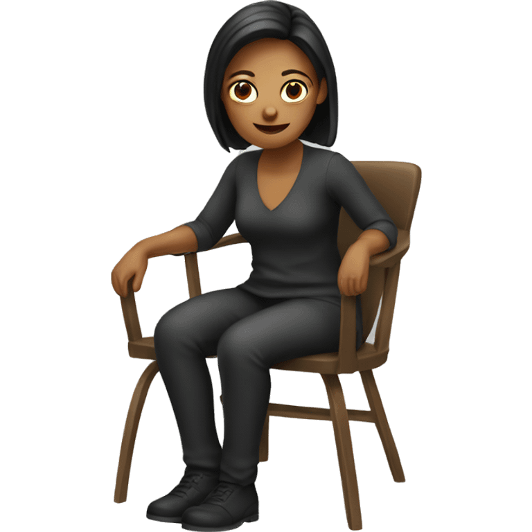 a woman sit on the chair emoji