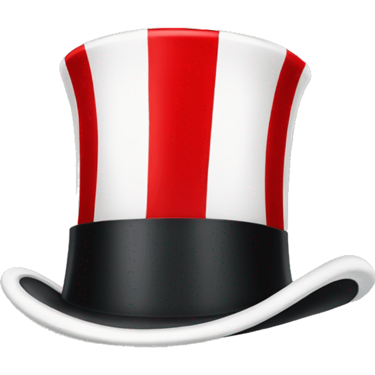 white top hat with red stripe emoji