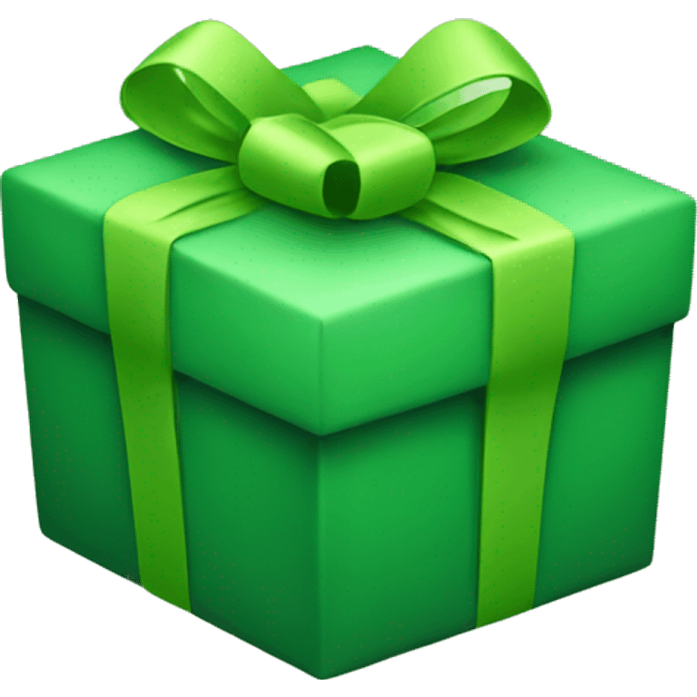 Green gift emoji