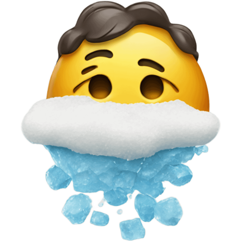 happy emoji with salt emoji