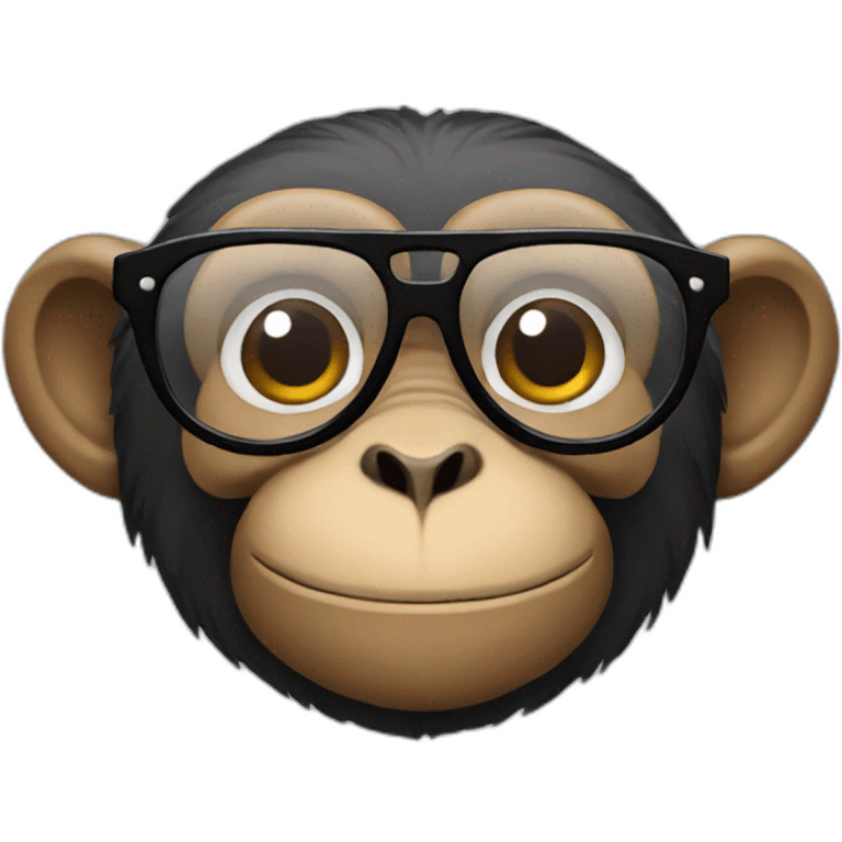 monkey wearing a suit with glasses emoji