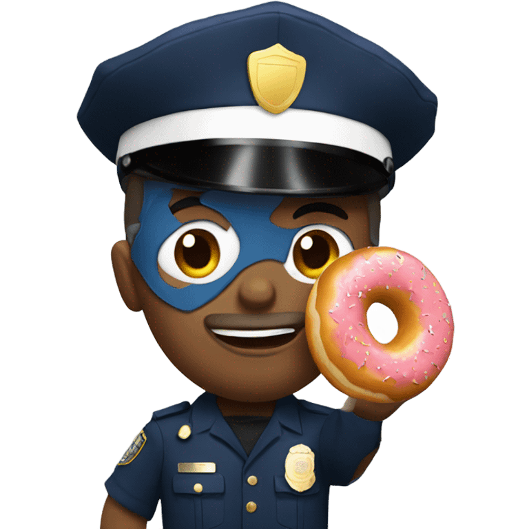 Cop with donut emoji