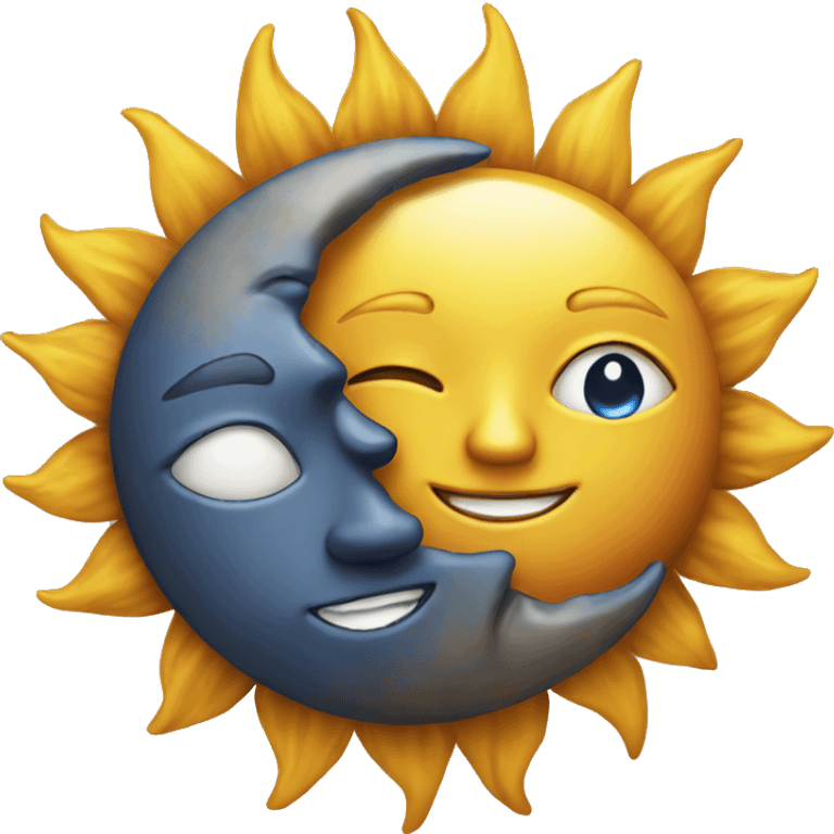 Sun and moon emoji