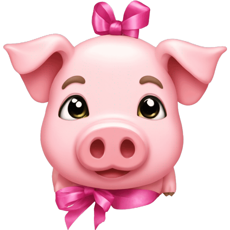 pig with ribon emoji