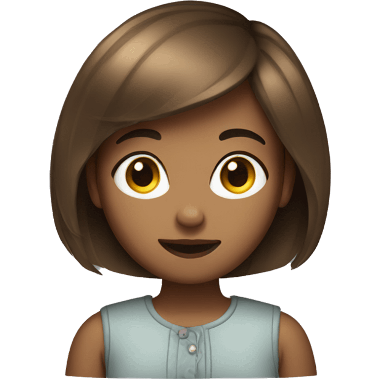 Brown short hair girl emoji