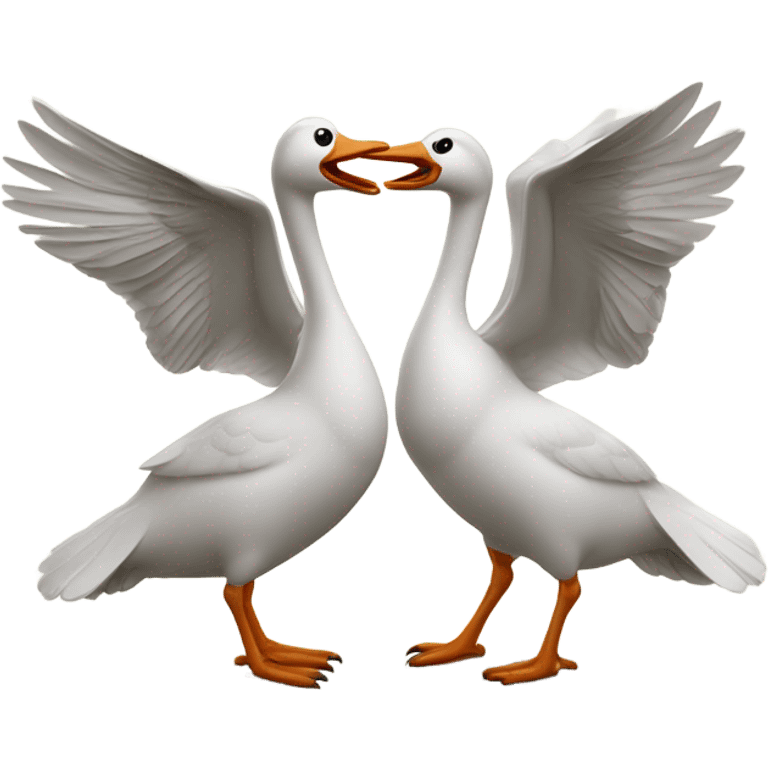 Silly goose fight emoji