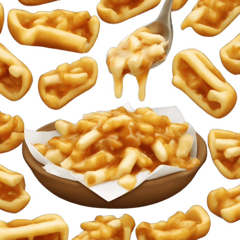 Poutine qui mange des pâtes  emoji