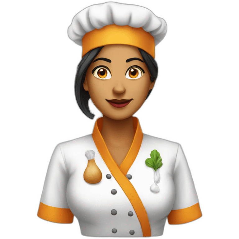 Boss bitch Indian chef woman emoji