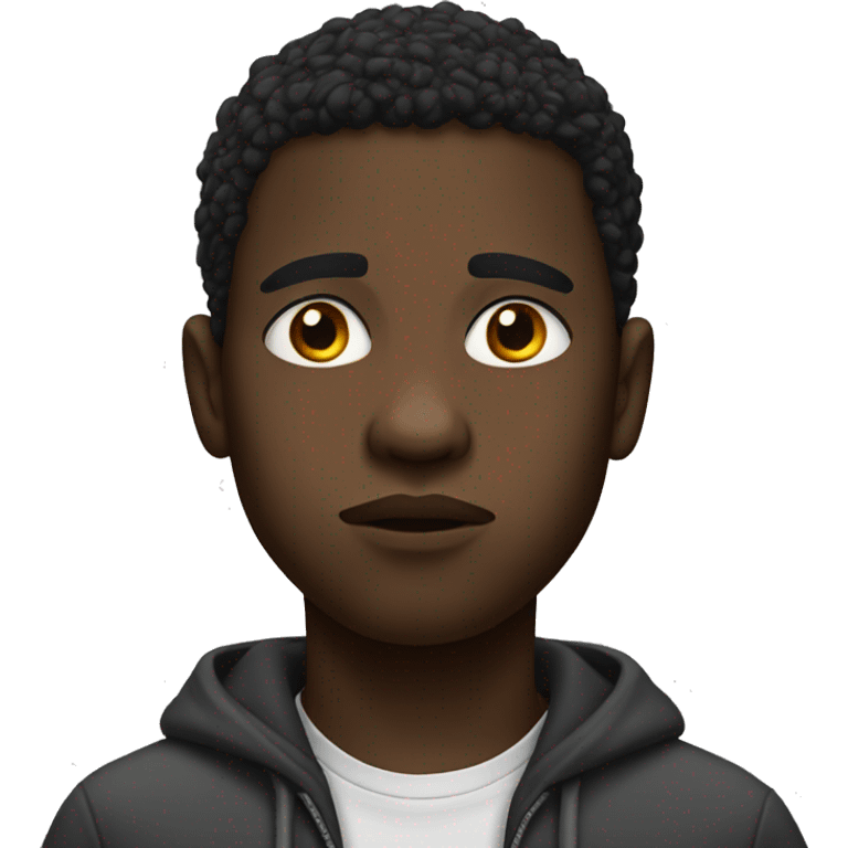 photorealistic young sad black man emoji