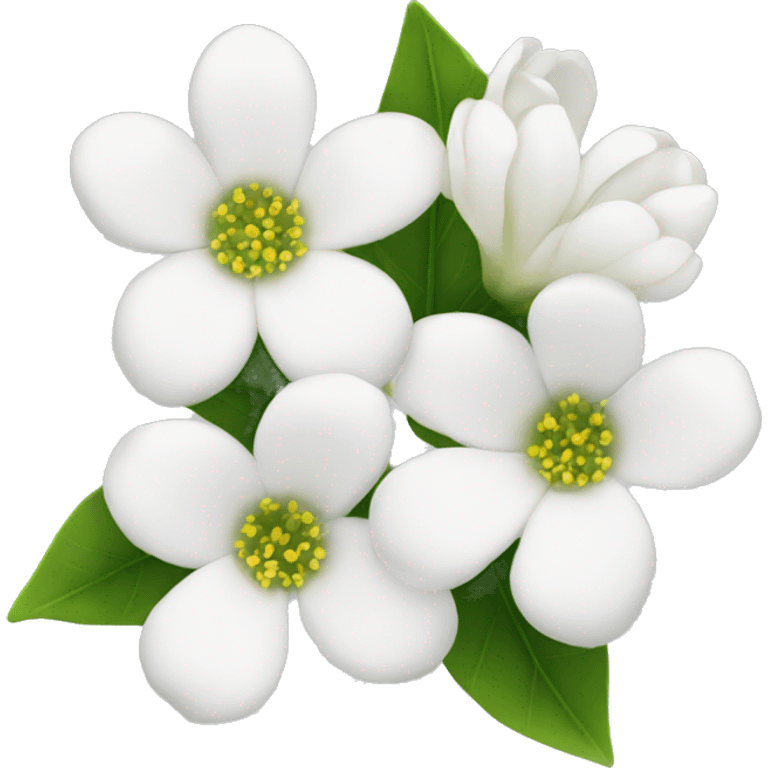 White flowers emoji