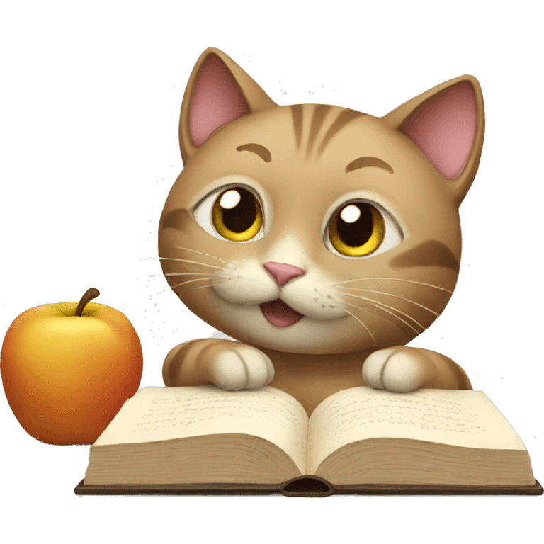 cat studying emoji