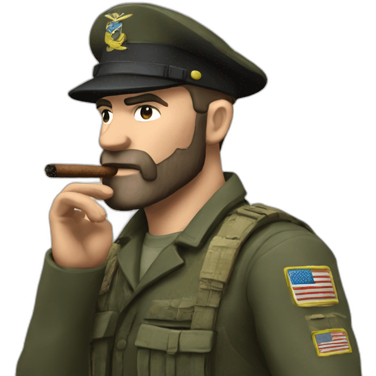 Captain price smoking a cigar emoji