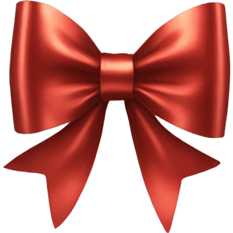 metallic red bow  emoji