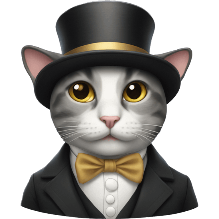 cat with tophat emoji