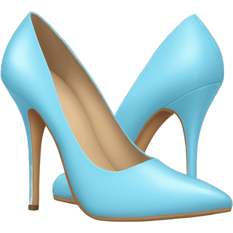 Light blue heels emoji