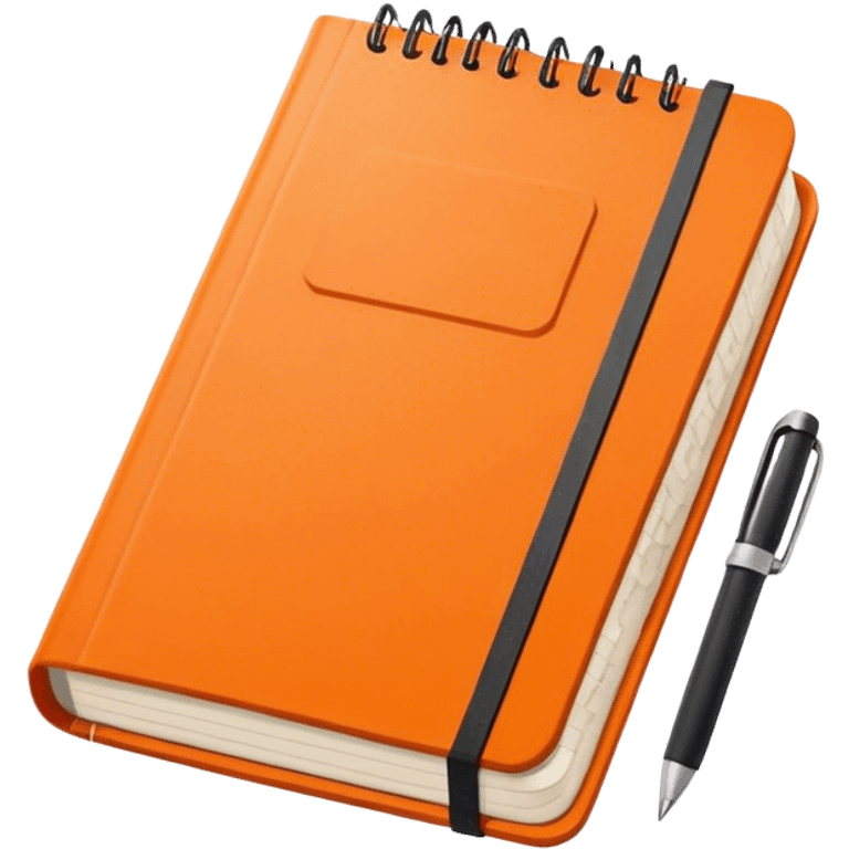 an orange field notes expedition notebook emoji