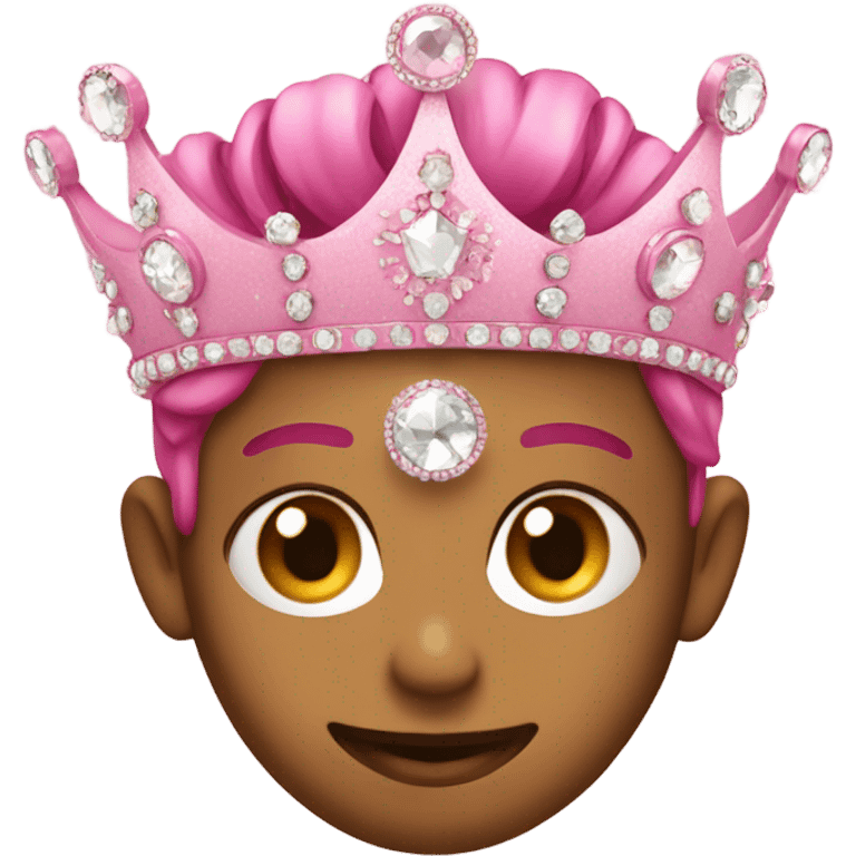 Pink crown emoji