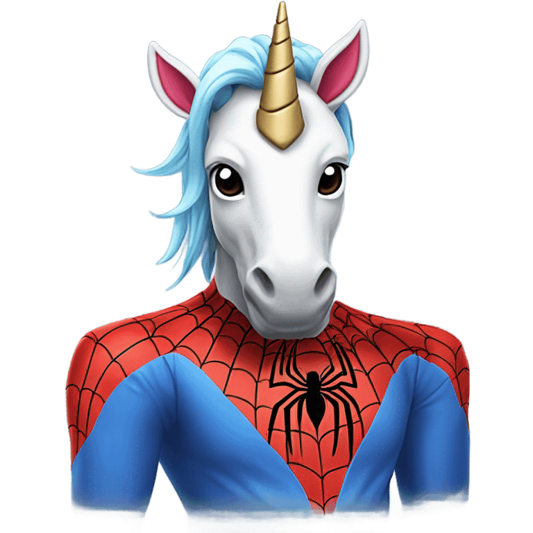 unicorn as Spiderman emoji