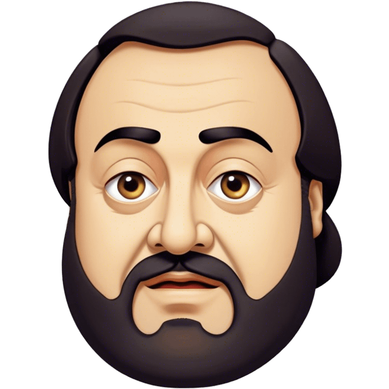 Cinematic Realistic Luciano Pavarotti Portrait Emoji, depicted as a charismatic operatic tenor with expressive eyes and commanding stage presence, rendered with rich elegant textures and warm theatrical lighting that captures his timeless vocal brilliance. emoji