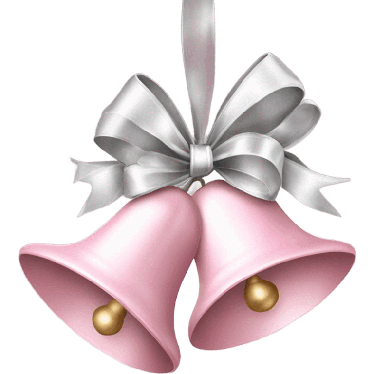 Light pink Christmas bells emoji