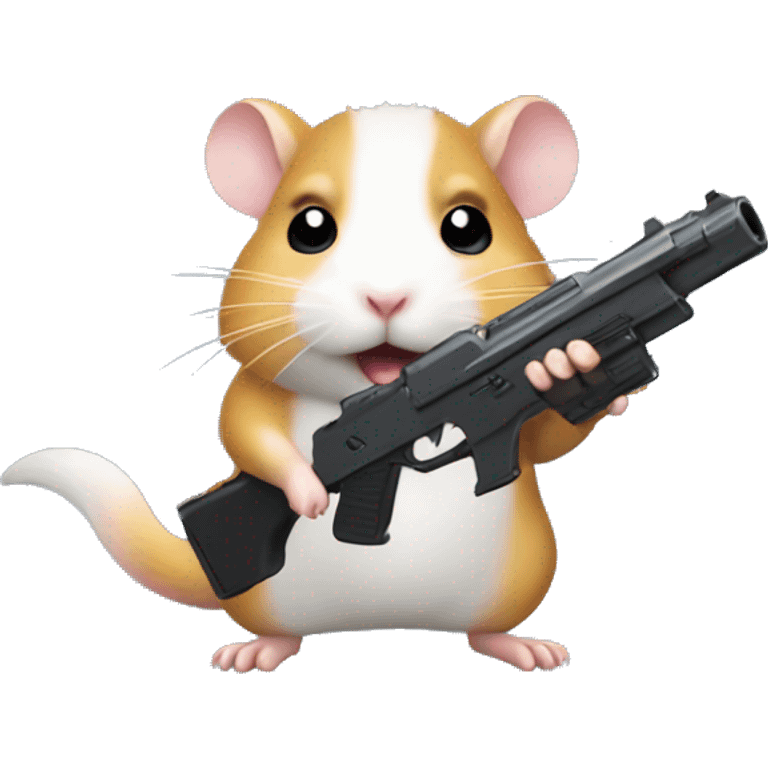 hamster with gun emoji